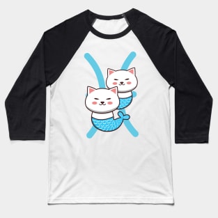 Pisces Zodiac Cat Baseball T-Shirt